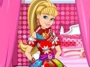 Jocuri cu barbie designer rochii craciun din bucati