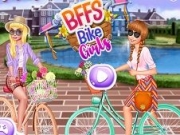 bff fetele pe bicicleta