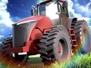 Jocuri cu fermierul conduce tractorul de ferma cu remorca